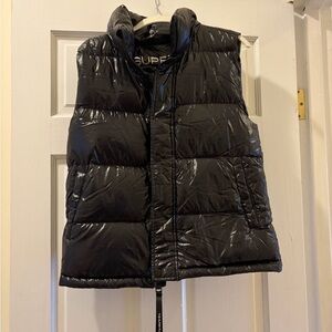 Super Puff Shiny Black Vest
